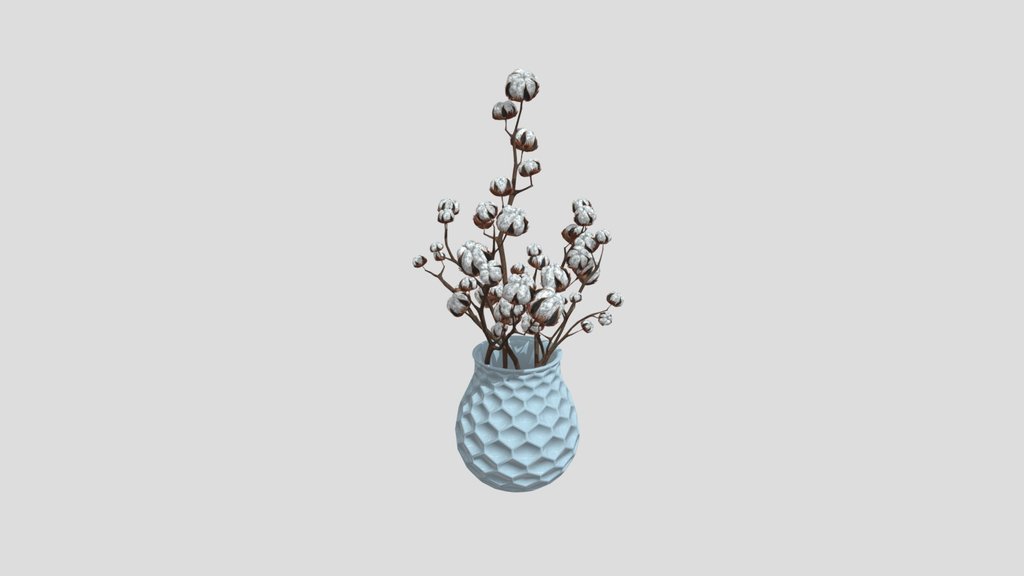 Cotton Elegance In Blue Glass