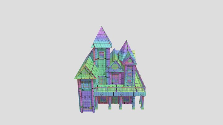 Haunted Mansion UV 3D Model
