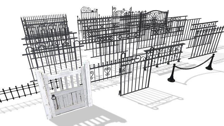 Fences / Fence Collection 3D Model