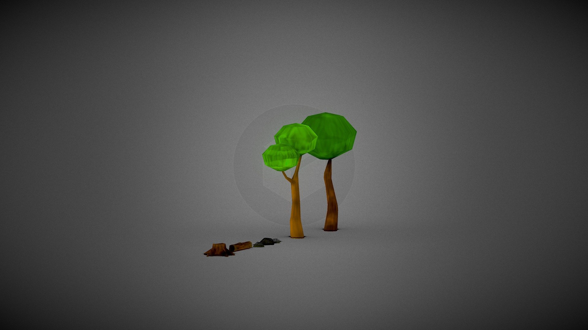 Hand Painted Low Poly Nature Collection