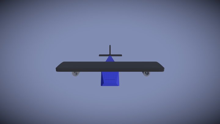 Jet low poly 3D Model