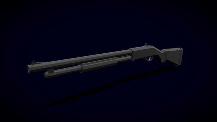 Lowpoly Mossberg Shotgun 3D Model
