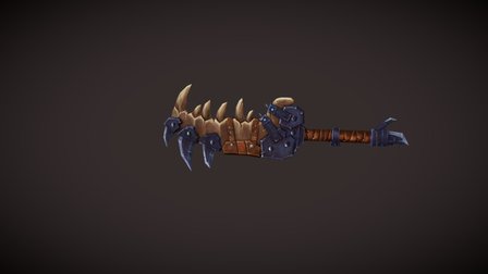 Hand painted sword 3D Model