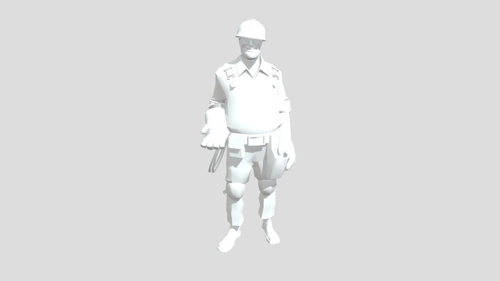 Posed Engineer TF2 / Team Fortress 2 3D Printing 3D Model