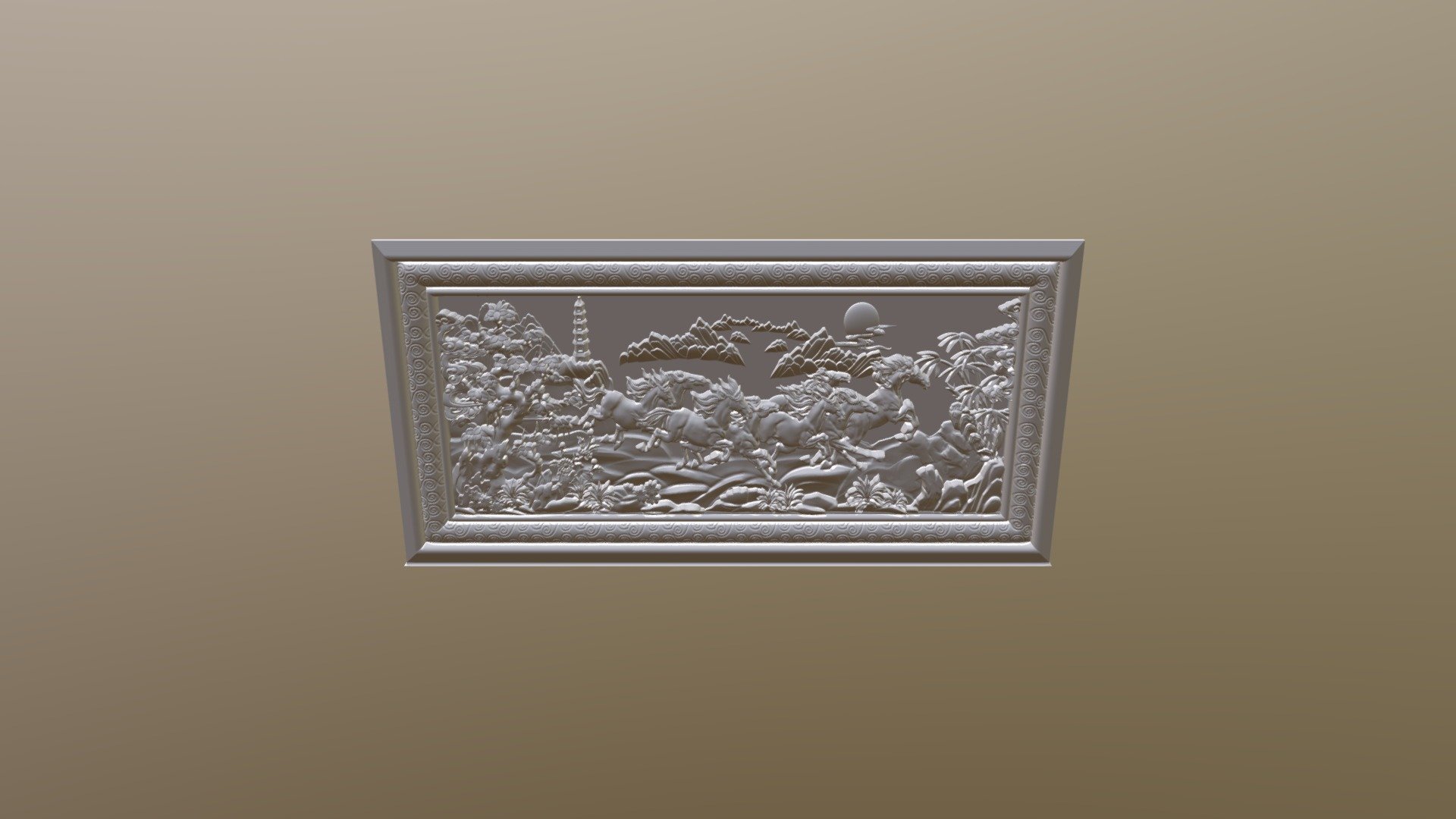Horse relief for CNC - V01