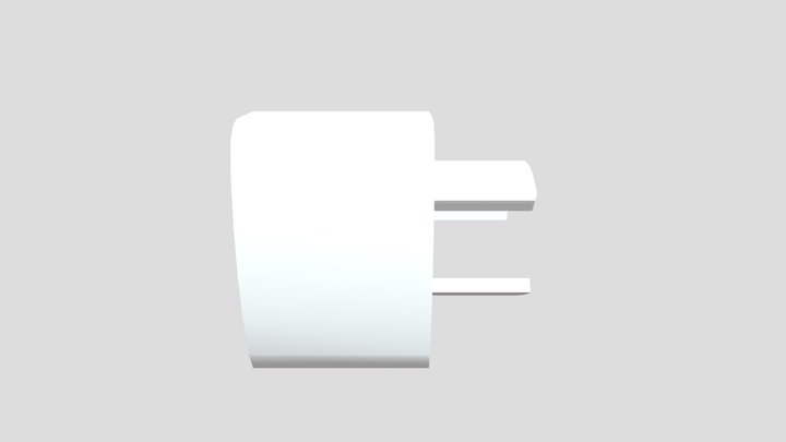 Small Australian Power Adaptor 3D Model