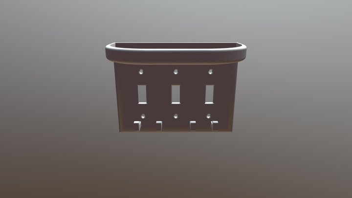 Light-switch-triple-tray COVID Soap Water Basin 3D Model