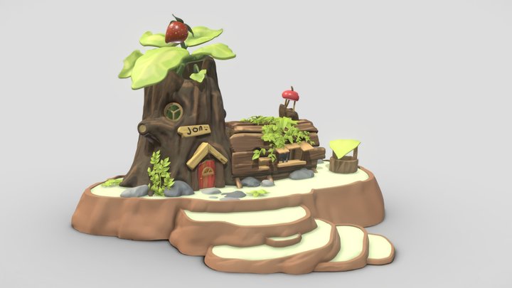 Sculpting Retake Treehouse 3D Model