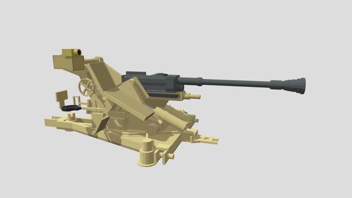 3, 7cm Flak 37 3D Model