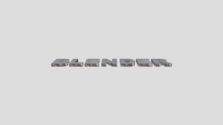 (Free) BLENDER Text - Brushed Metal