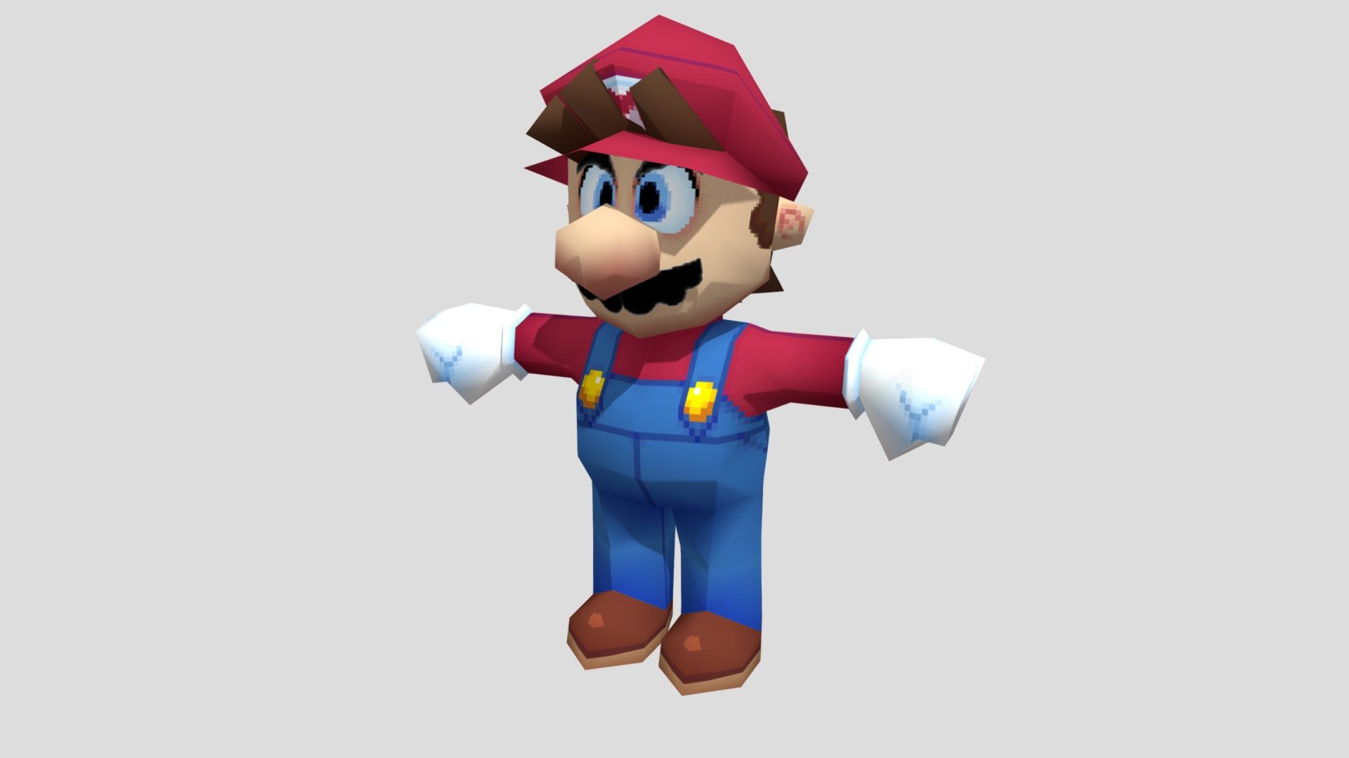 Mario PS1 - Download Free 3D model by JadeandPals [14ca8a1] - Sketchfab