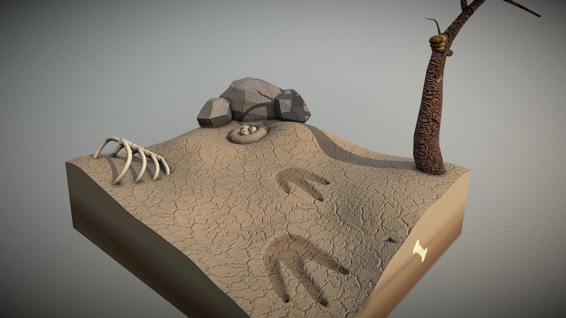 Cretaceous Period Diorama