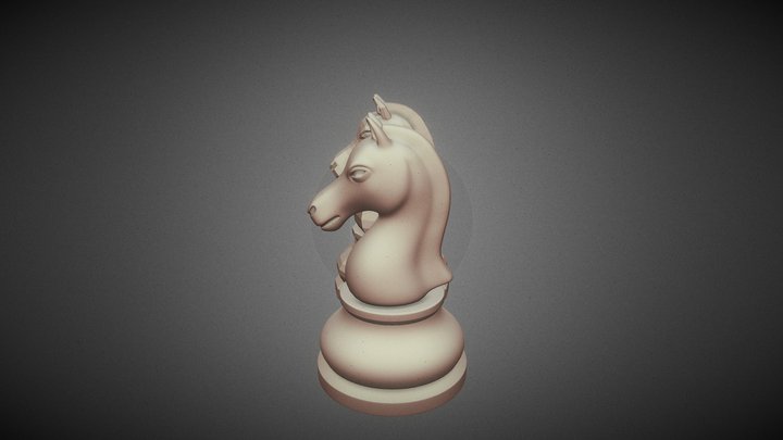 Knight Chess Piece 3D Model