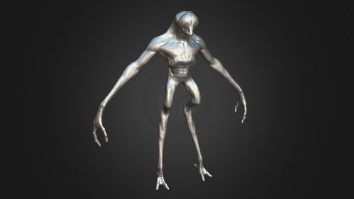 Sculptris - Humanoid alien body 3D Model