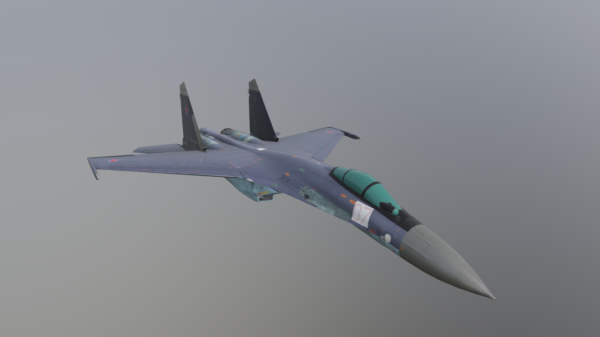 3D model Su-35 - This is a 3D model of the Su-35. The 3D model is about a fighter jet flying in the sky.