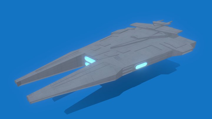 Harrower Class Dreadnought 3D Model