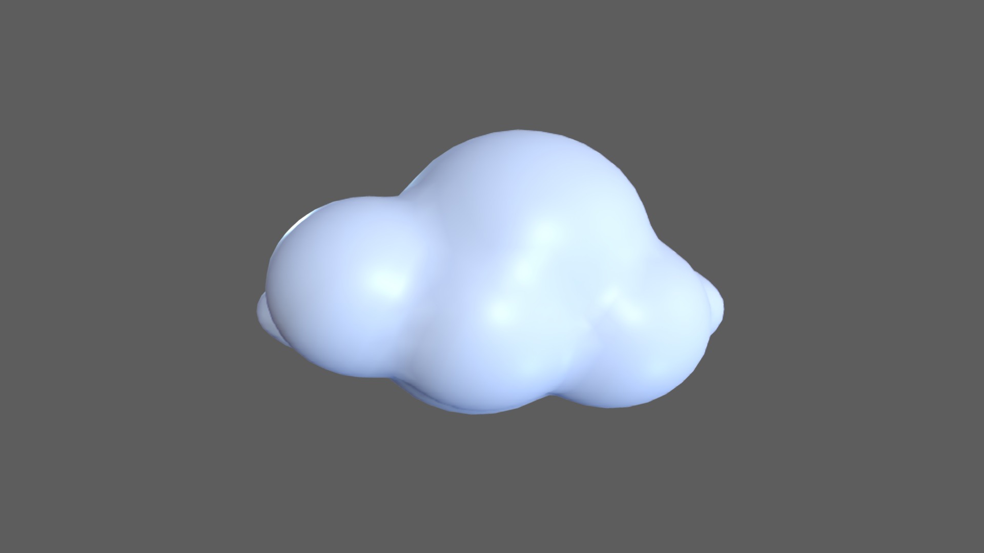 3D model Cloud - This is a 3D model of the Cloud. The 3D model is about a white egg on a black background.