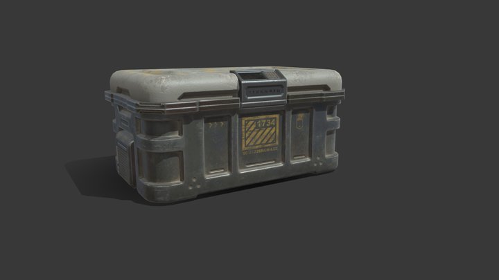 Realistic future Box case prop 3D Model