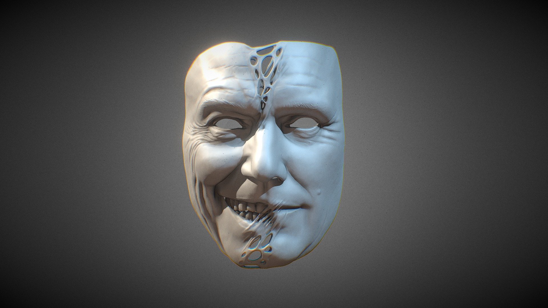 Two faced mask mockup 3D model by mathewdc [14ce77d] Sketchfab