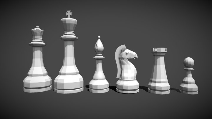 Chess Pieces Low Poly (fixed)