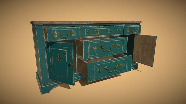 Antique Dresser 3D Model