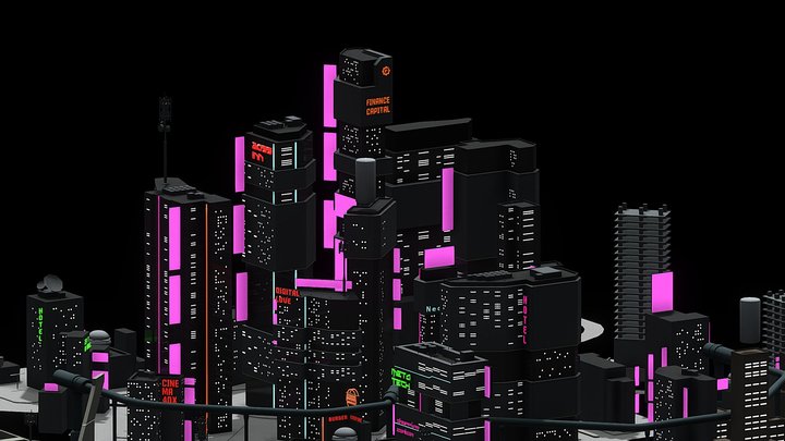 Cyberpunk City - #1 3D Model