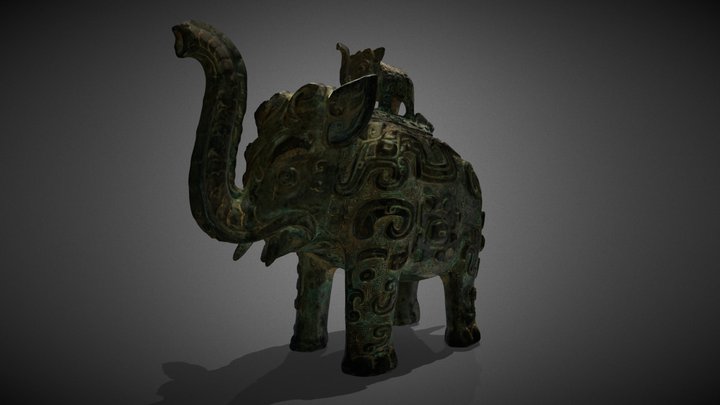中国古代青铜器大象壶模型 3D Model