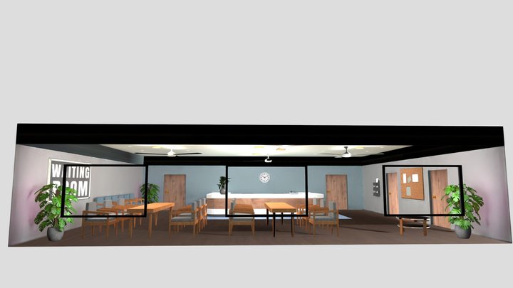 Hospital waiting room 3D Model