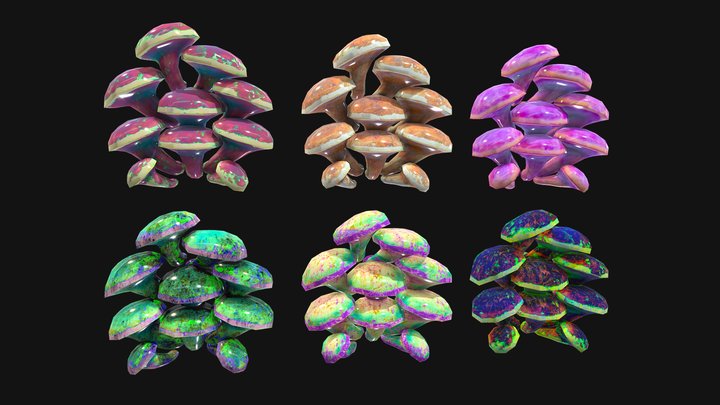 Magic Mushroom Set – Modello 3D gratuito STL