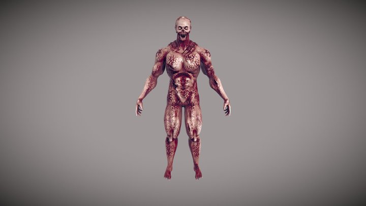 Muscular zombie 3D Model
