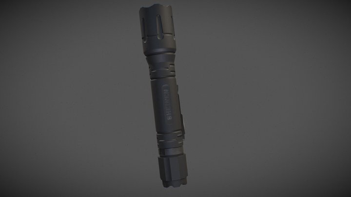 tactical flashlight 3D Model