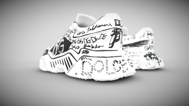 DOLCE & GABBANA Sneakers White DAYMASTER 3D Model