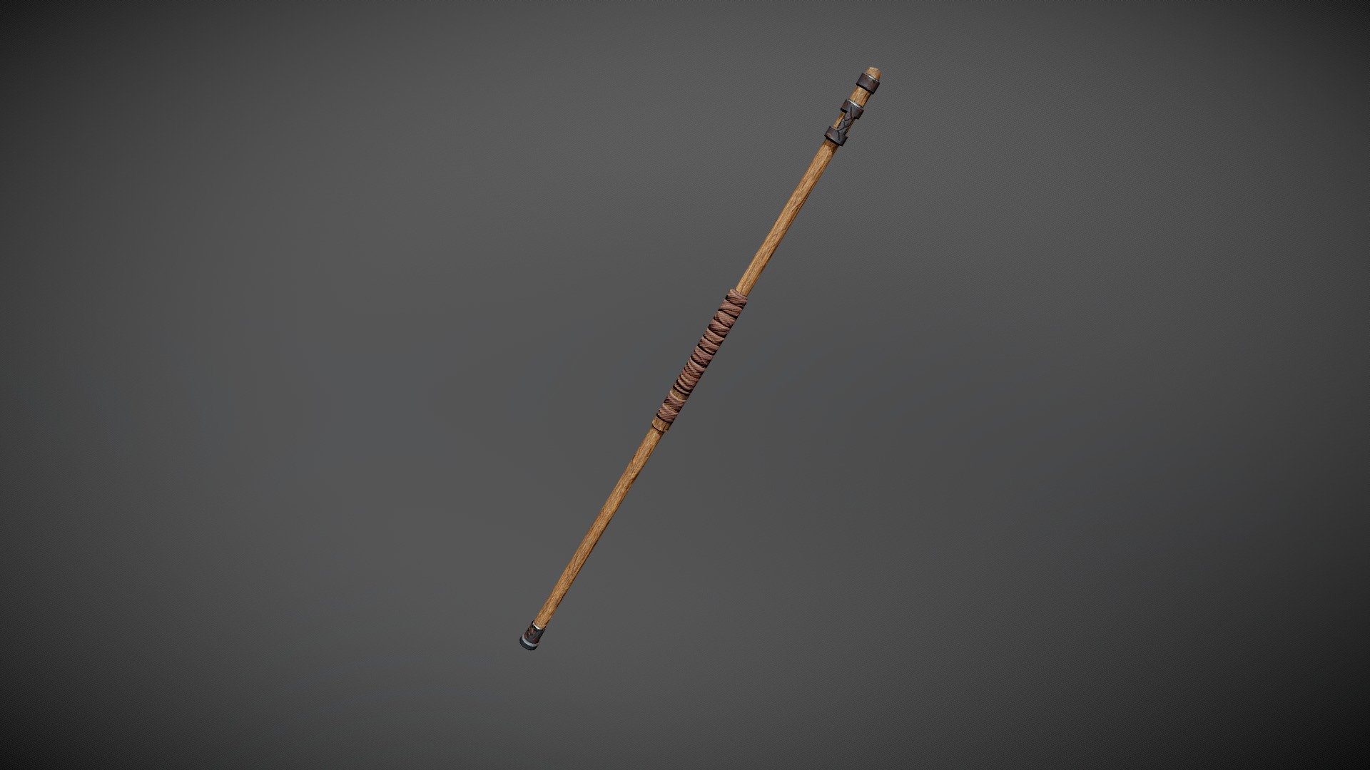Quarterstaff 3D model by cryptofights [14d85cc] Sketchfab