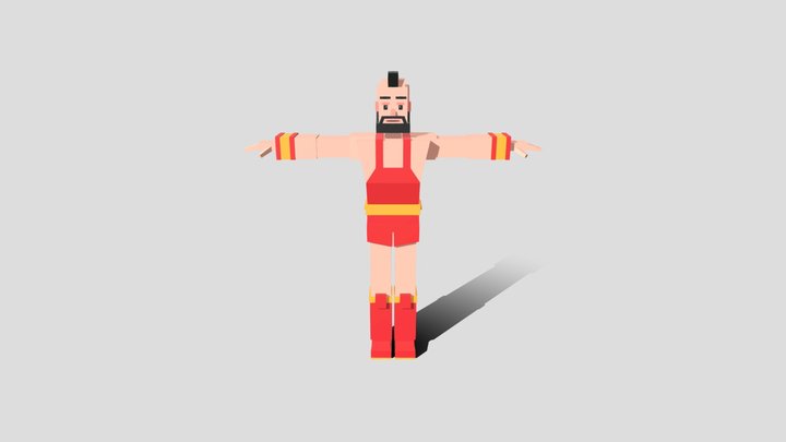 Box_charactor-Strong man 3D Model