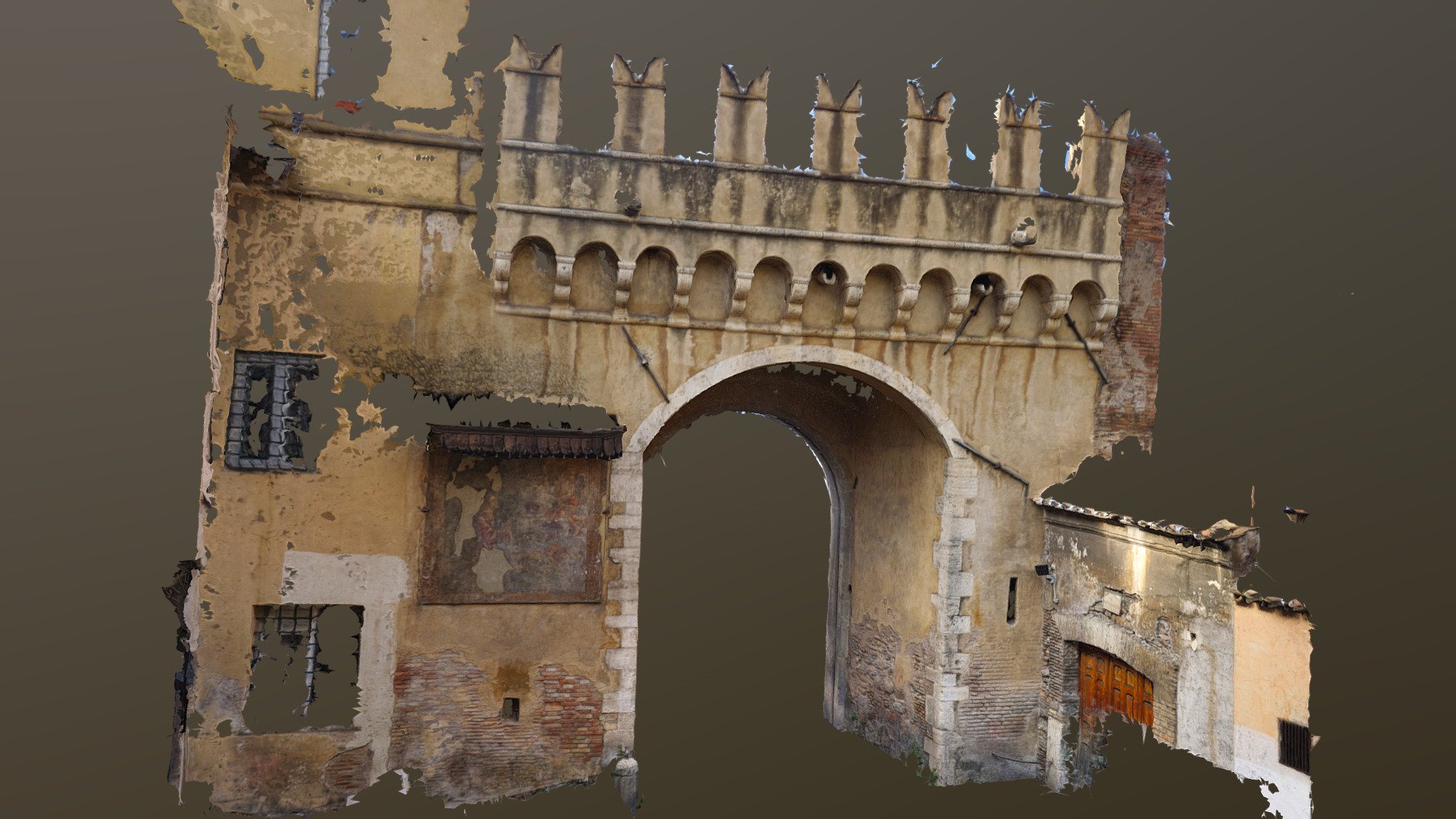 Trastevere Gate, Rome - 3D model by John Toeppen (@toeppen) [14d8cbf ...