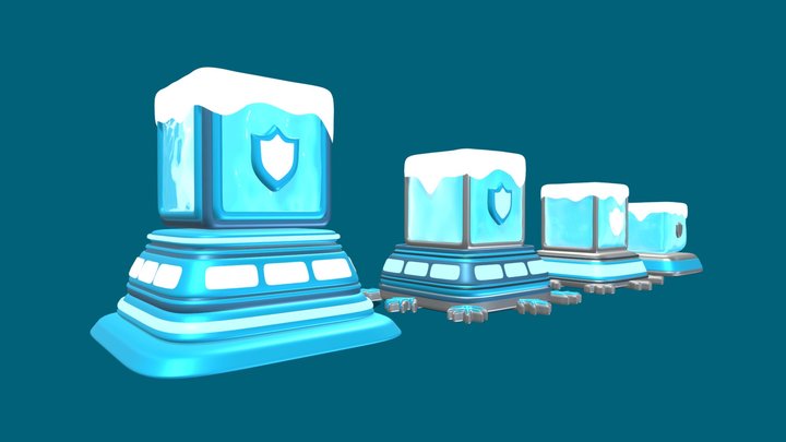 Ice Turret from the Game 'Data Defenders' 3D Model