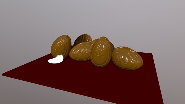 Cream Eggs 3D Model