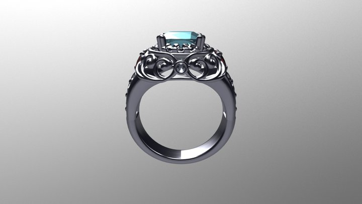 Filigree Ring Design by Chris Simpson 3D Model