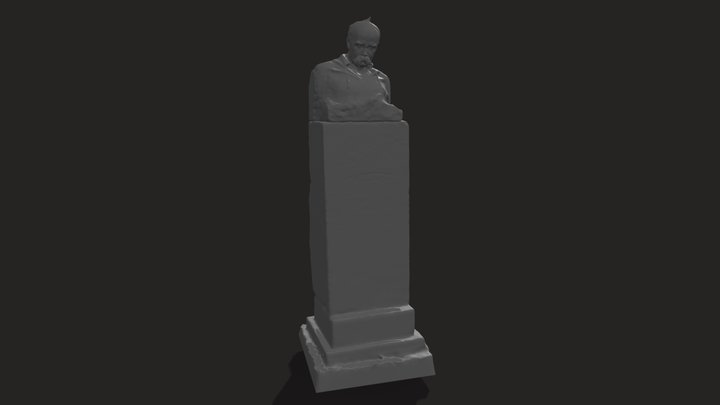 Monument to Shevchenko sculptor Mikhailo Lisenko 3D Model