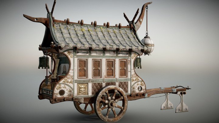 The Samurai Cart 3D Model