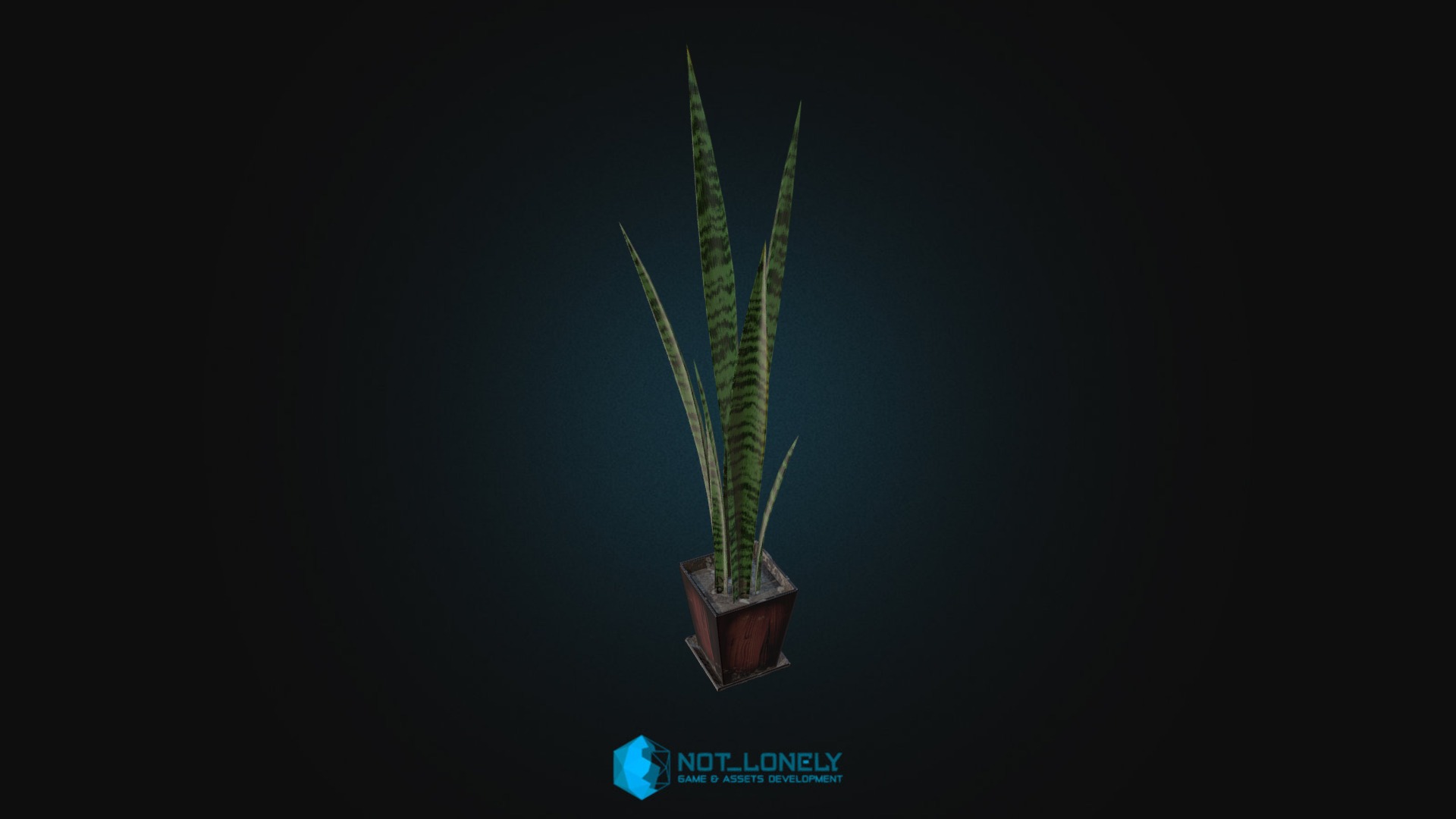 3D model Plant B - This is a 3D model of the Plant B. The 3D model is about a green plant in a pot.