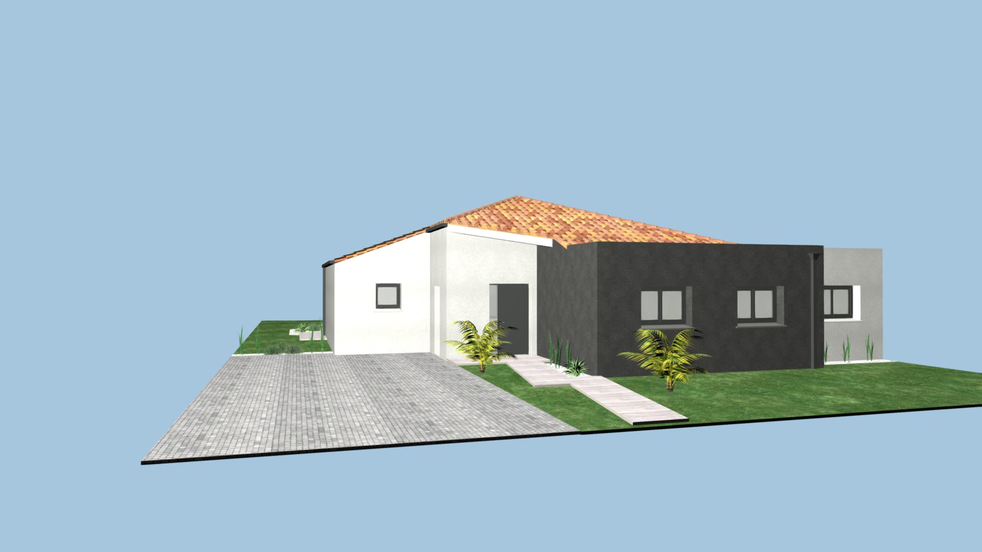 M Plain Pied Tuile Sans Garage