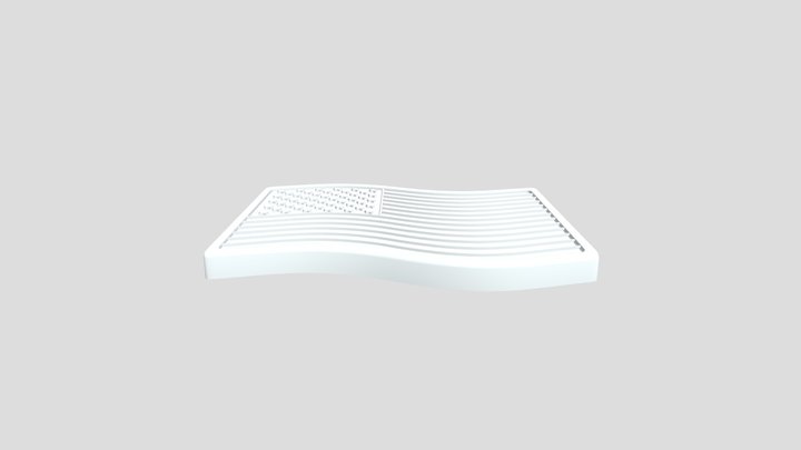 United States of America pin | USA Flag pin 3D Model