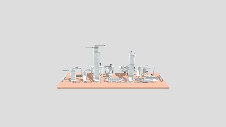 3D Printed Carbon Capture Plant 3D Model