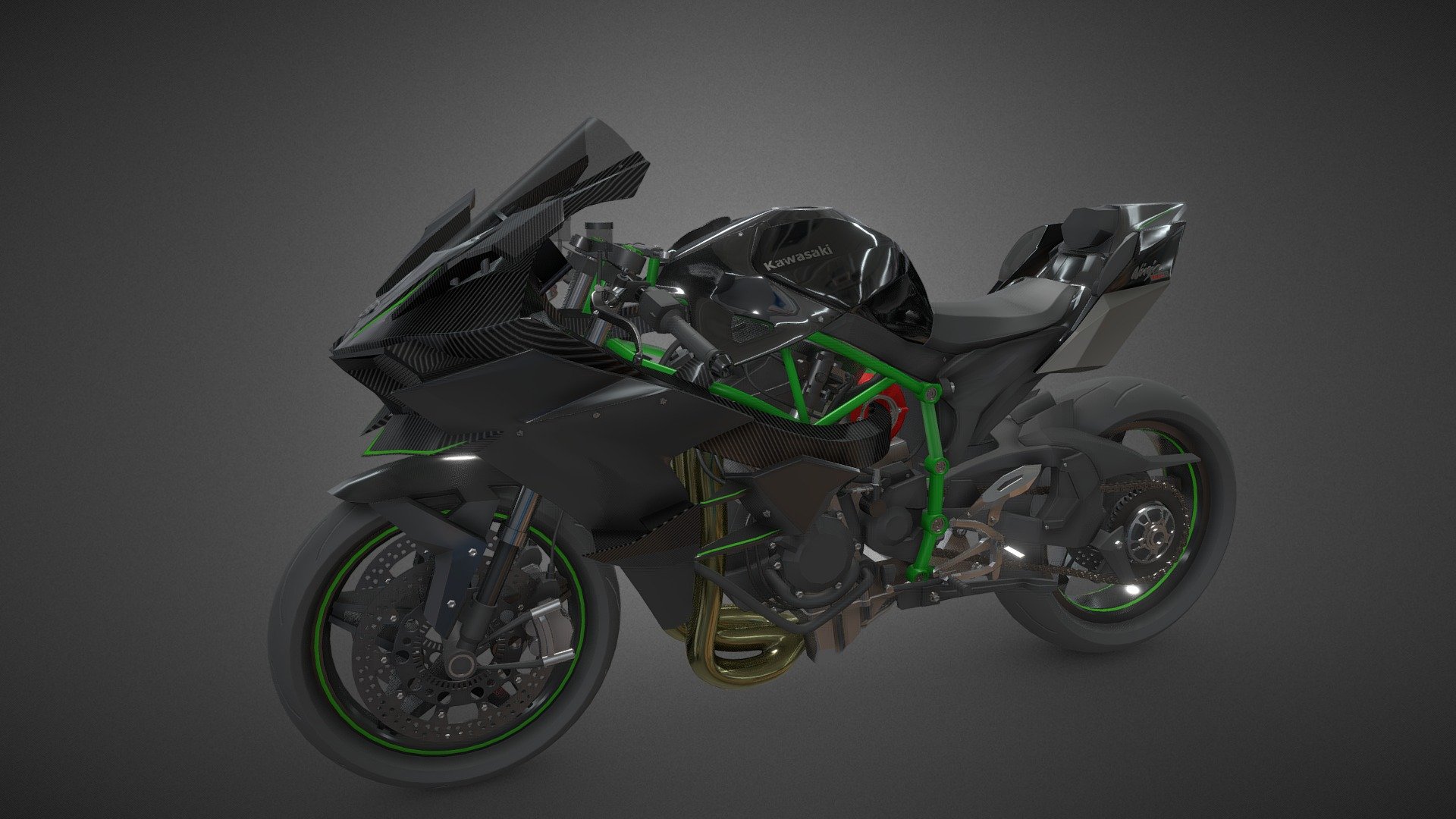 Kawasaki Ninja H2R - 3D Model By Seer7 (@Seer7) [14E3098]