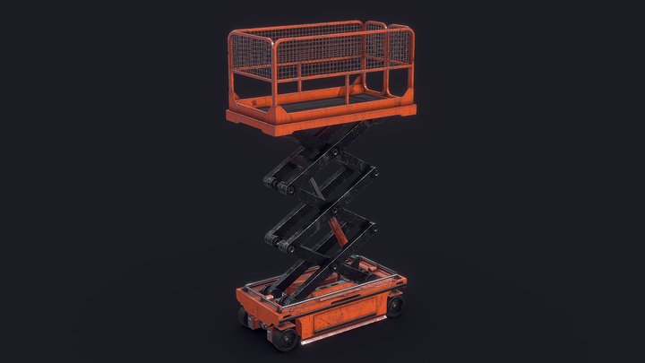 Scissor Freight Lift II 3D Model