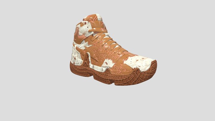 Caramel ice cream sneakers 3D Model