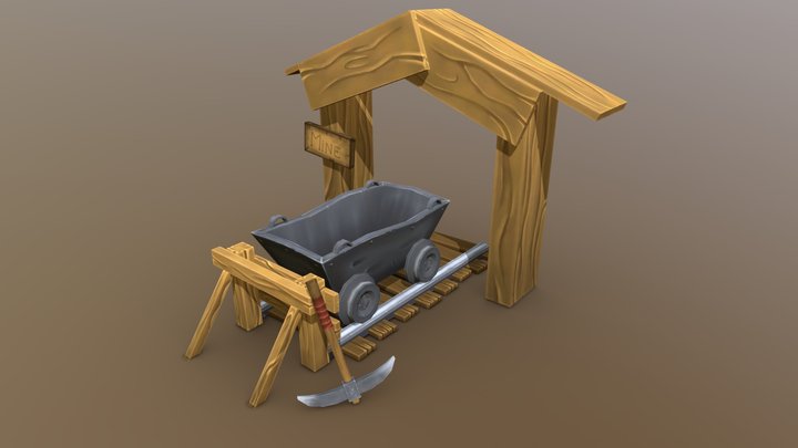 Mine entrance 3D Model