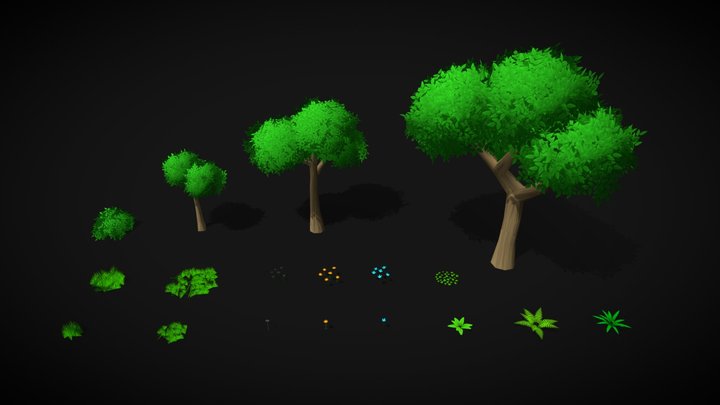 Forest - Stylized Fantasy Environment 3D Model