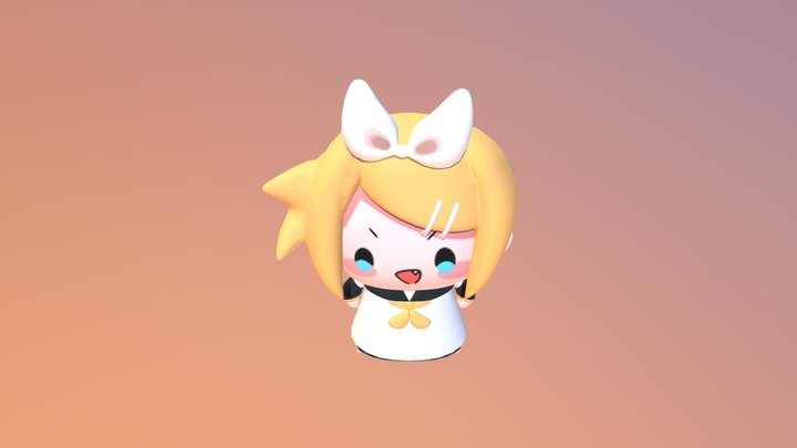 Kagamine Rin Chibi 3D 3D Model